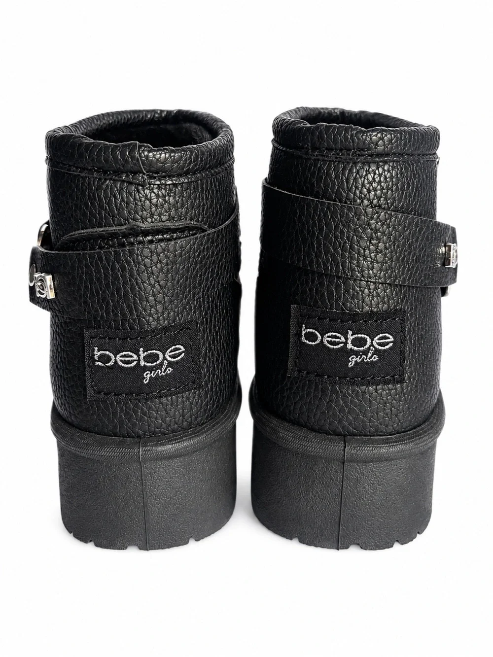 Bebe Girls Platform Ankle Boots Black Size 12 NWT Cozy Fall Boots